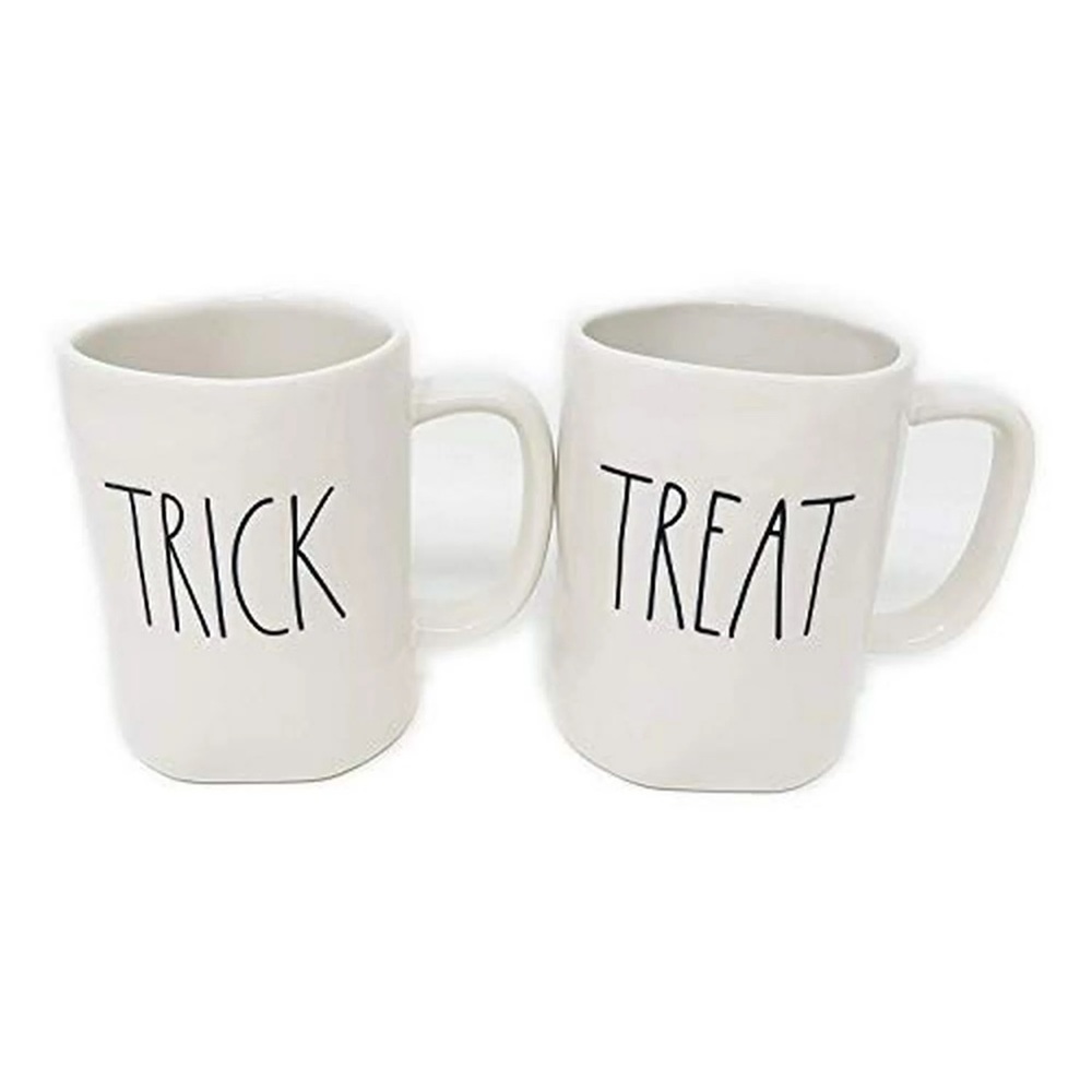 🆕🎃 ‘Trick’ and ‘Treat’ Mug Duo - Rae Dunn - Discontinued and RARE! Halloween - Picture 2 of 6